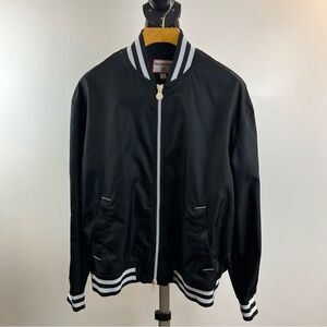 Hunter Men's Black Track Jacket Black White Size Large Lightweight